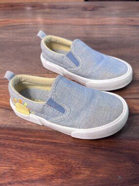 Size T6 Toddler Girls Shoes - Denim Sun Slip On